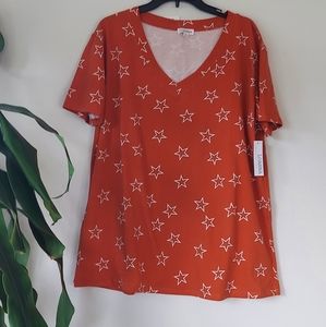 Loanna Star Print Tee NWT